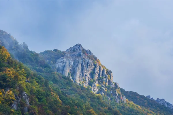 Piccola cima di montaggio in una nebbia — Foto Stock