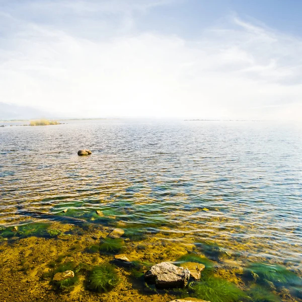 Calm river scene at the early morning — Stock Photo, Image