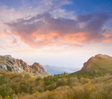 akşam peyzaj sonbahar hills