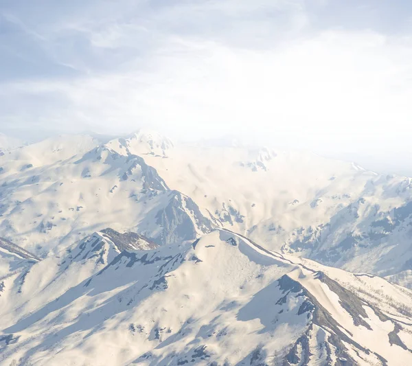 Snowbound monte paisagem de pico — Fotografia de Stock