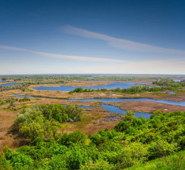 Vista Piccolo Fiume Estivo — Foto Stock