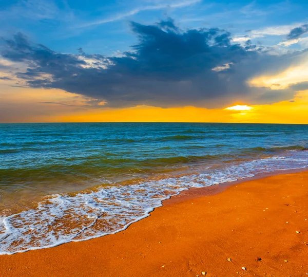 Playa Arena Verano Atardecer — Foto de Stock