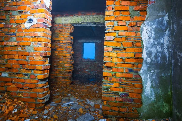 Interior Uma Antiga Casa Abandonada — Fotografia de Stock