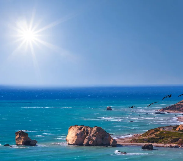 Morze Śródziemne Summer Bay Słoneczny Dzień — Zdjęcie stockowe