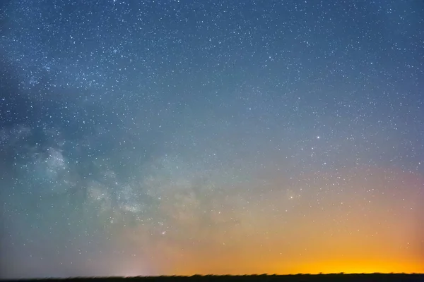 Beau Ciel Nocturne Avec Fond Laiteux — Photo