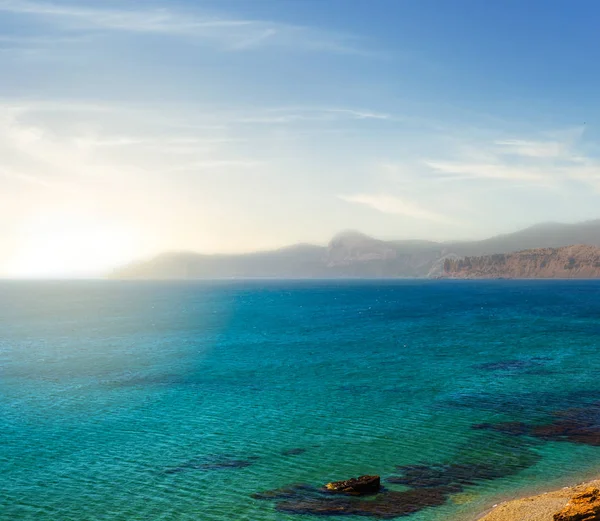 Bahía Mar Esmeralda Atardecer — Foto de Stock