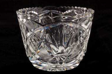 Beyaz bir arka plan üzerinde izole closeup cam vazo