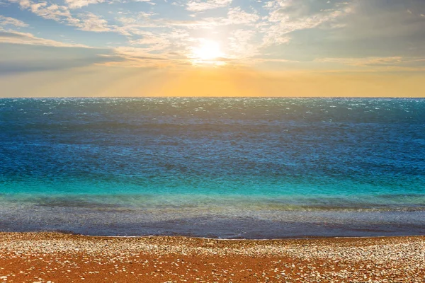 日落时美丽的翡翠海岸风景 — 图库照片