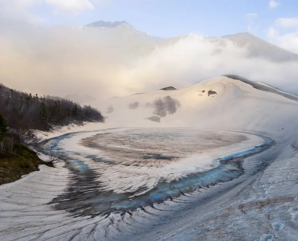 Заморожене Озеро Гірській Долині — стокове фото