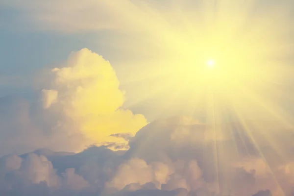 Sparkle Sun Dense Cloudy Sky — Stock Photo, Image