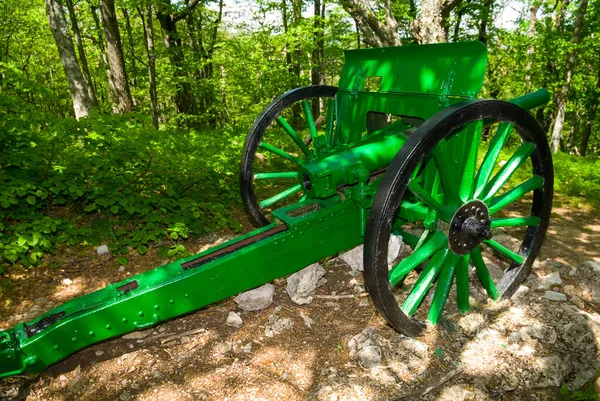 Old Cannon Stay Forest Second World War Monument — Stock Photo, Image