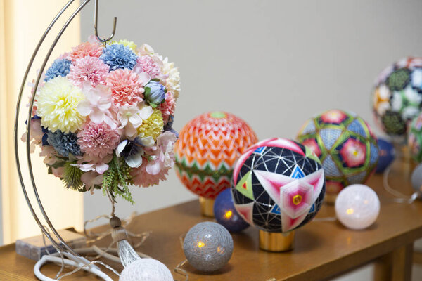 colorful easter eggs in basket