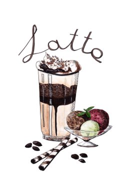 cam buz latte ve dondurma