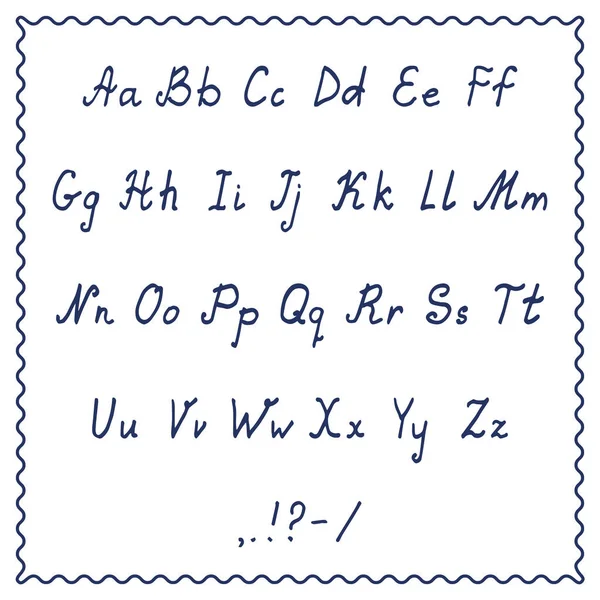 Englanninkieliset Aakkoset Kirjeet Eristetty Kevyellä Taustalla Fontti Kirjoituksia — vektorikuva