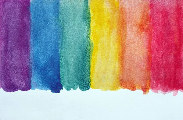 Farben Des Regenbogens Foto Aquarell Papier Textur Abstrakter Aquarell Hintergrund — Stockfoto