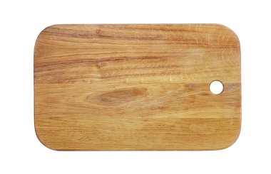 Meşe mutfak doğrama tahtası beyaza izole edilmiş.. 