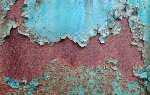 鉄の古い錆びた塗装板 — ストック写真