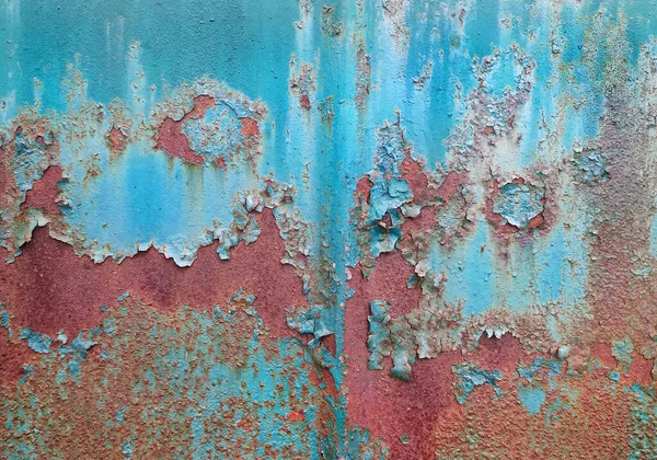 Old Rusty Painted Sheet Iron — Stock Photo, Image