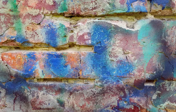 Eski boyanmış tuğla duvar dokusu arkaplanı