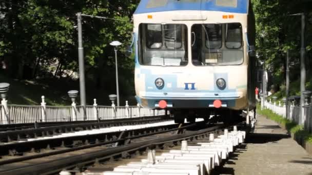 Funicular railway in Kiev — Stock Video