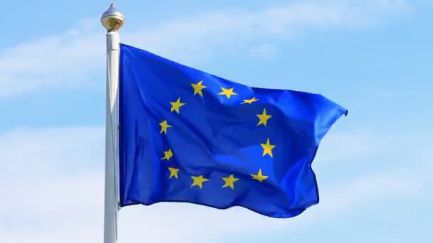 Bandiera dell'Unione europea — Video Stock