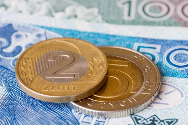 Mynt av polska Zloty — Stockfoto
