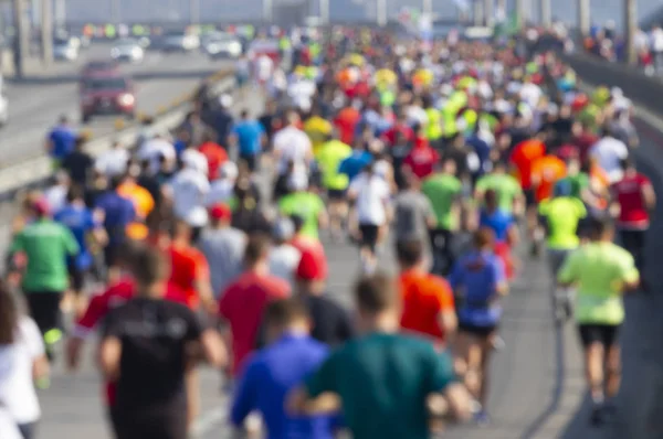 Grupo de atletas de maratona correndo — Fotografia de Stock