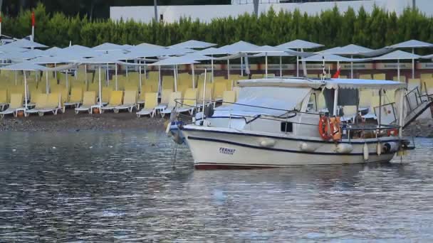 土耳其凯末尔 2018年6月20日 凌晨在土耳其凯末尔湾的小游艇 — 图库视频影像