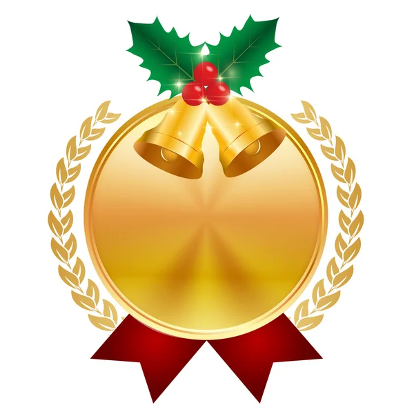 Icona della medaglia di Natale — Vettoriale Stock
