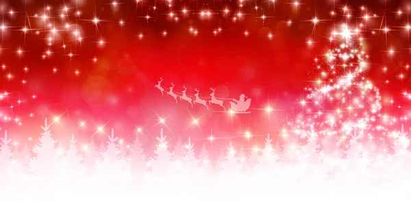 Christmas snow Santa background — Stock Vector