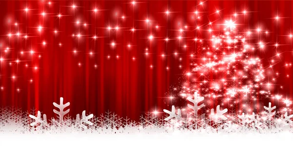 Noël neige étoile fond — Image vectorielle