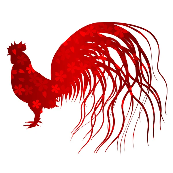 Galo galinha cartão ícone — Vetor de Stock