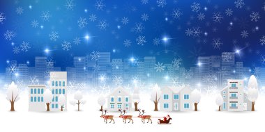 Noel kar Santa arka plan