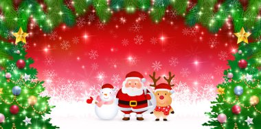 Noel kar Santa arka plan