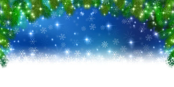 Christmas snow winter background — Stock Vector