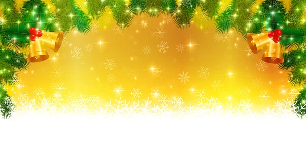 Natal neve abeto árvore fundo — Vetor de Stock