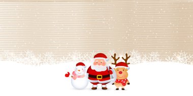 Noel kar Santa arka plan