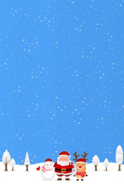 Noel kar Santa arka plan