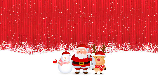 Christmas snow Santa background