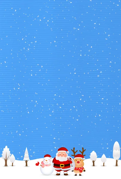 Vánoční sníh Santa pozadí — Stockový vektor