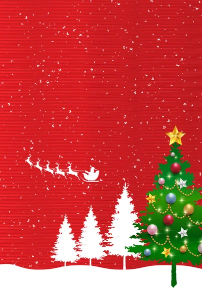 Weihnachten Schnee Weihnachtsmann Hintergrund — Stockvektor