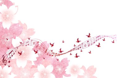 Horoz kiraz ağacı yılbaşı kartı arka plan