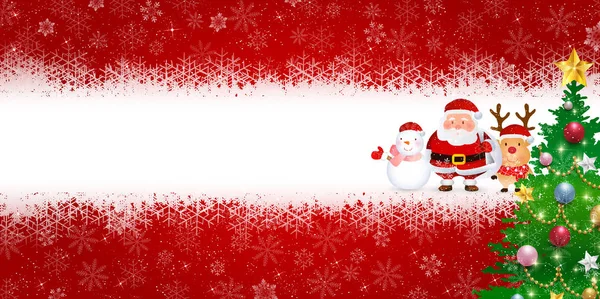 Śnieg Boże Narodzenie Santa tło — Wektor stockowy