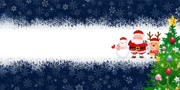 Navidad nieve Santa fondo — Archivo Imágenes Vectoriales
