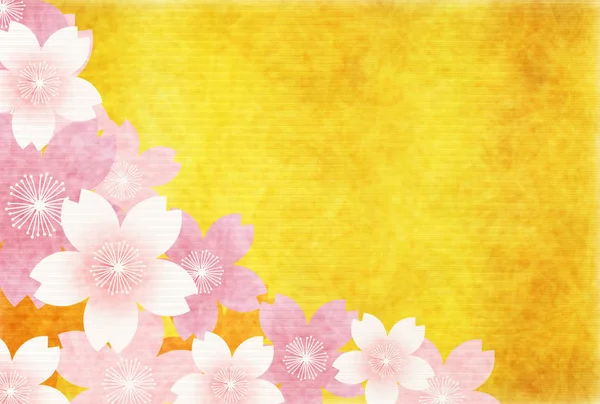 樱桃日本纸制贺卡背景 — 图库矢量图片