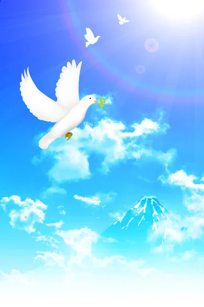 Coq colombe Nouvel An carte arrière-plan — Image vectorielle