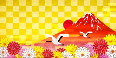 Horoz Fuji yeni yıl arka plan