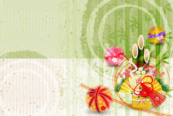 Rooster crane greeting card background