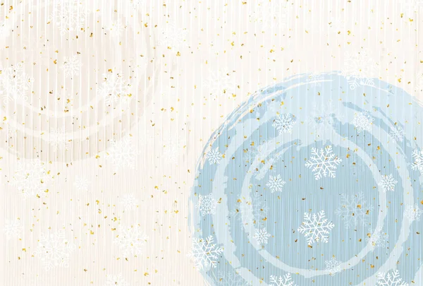 Noël papier japonais fond de neige — Image vectorielle