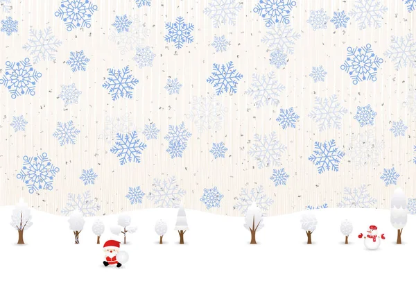 Рождество Санта снег фон — стоковый вектор